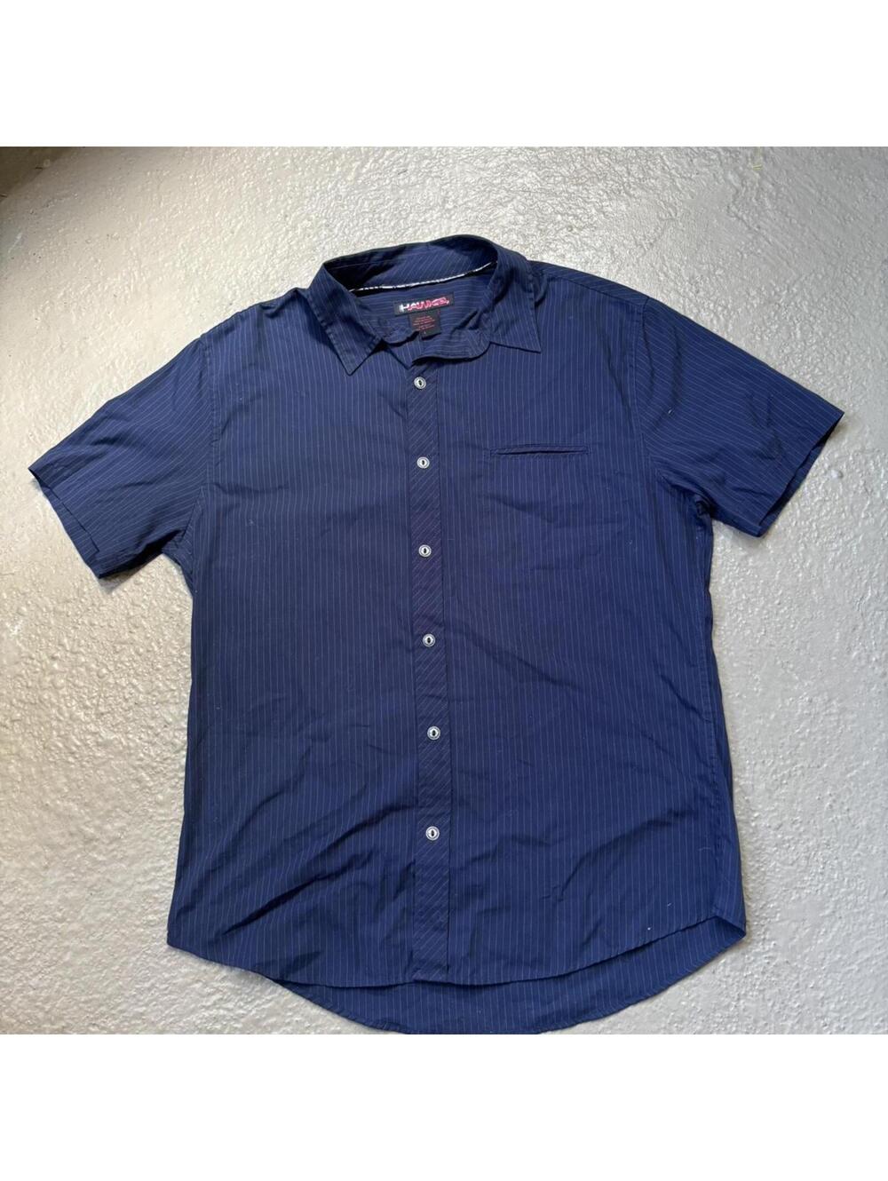 Men's Navy and Blue Shirt